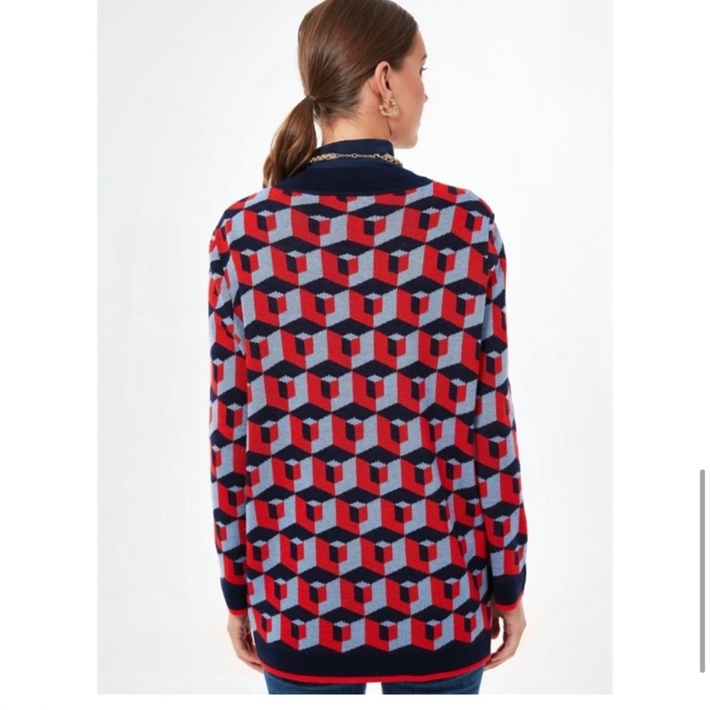 Tuckernuck Lauren Geometric Cardigan Sweater S - Picture 9 of 10